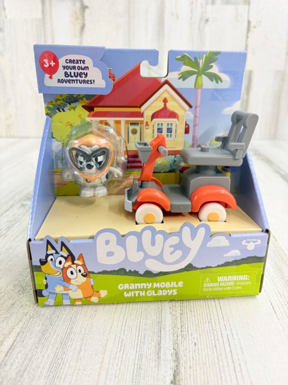 Bluey Granny Mobile SET SCOOTER and Muffin Gladys Grouchy Action Figure NEW